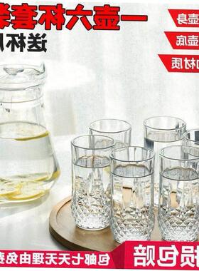 Cold water pot glass pitcher heat jug of large capacity ex