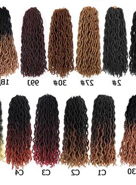 Goddess Faux locs crochet braids hair gypsy wavy吉普赛钩针发