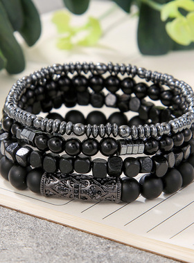 Cross-border bracelet set men's atmospheric jewelry男士手链