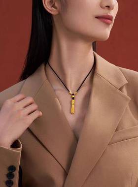 合金制品沙金藏蕴传承吊坠扭转乾坤古法颦刻六字箴言万德吉祥挂坠