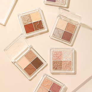 橘朵眼影盘四色单色哑光奶棕色烤奶茶肿眼泡七巧板生椰拿铁秋冬