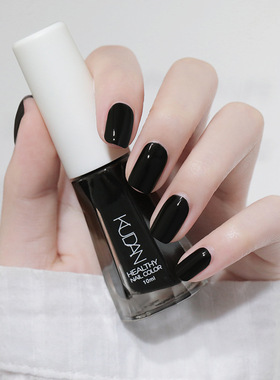 儿童可撕黑色指甲油免烤快干持久无毒无味夏季显白白色可剥可撕拉