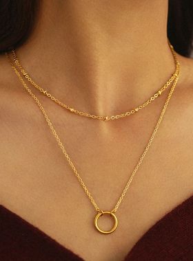 Stainless Steel Necklaces Trending Products Circle Pendant