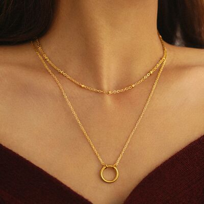 Stainless Steel Necklaces Trending Products Circle Pendant