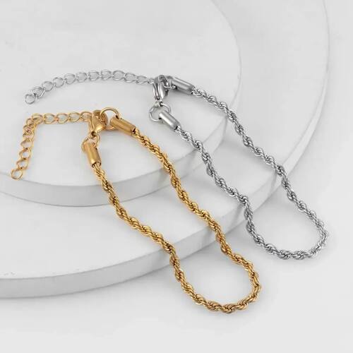 2/3/4/5/6MM Twisted Rope Chain Stainless Steel Rope Chain