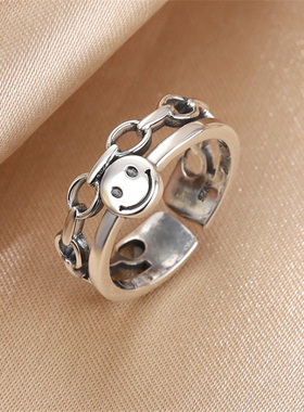 2021 Simple Lucky Keep Smilely Face Vintage Finger Rings