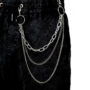 Vintage Long Metal Rock Trousers Hipster Pant Jean Keychain