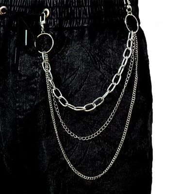 Vintage Long Metal Rock Trousers Hipster Pant Jean Keychain