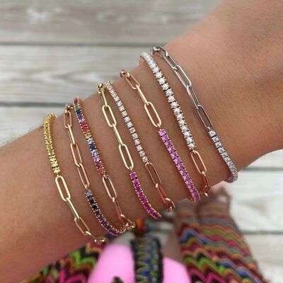 Exquisite Colorful Zirconia Tennis Bracelets for Women