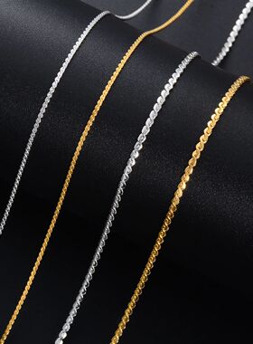 S Shape Necklace Thin Stainless Steel Chain Clavical