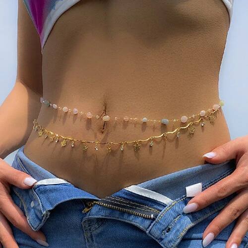 2Pcs/Set Butterfly Pendant Waist Chain for Women Simple