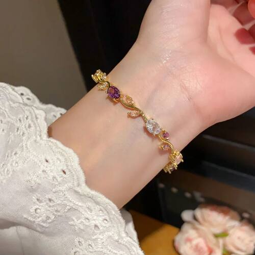 Natural Royal Women Jewelry Silver Color Dark Blue CZ