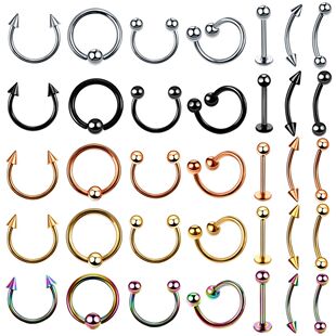 1PC G23 Titanium Nose Lip Ear Cartilage Tragus Piercing