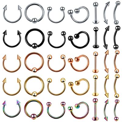 1PC G23 Titanium Nose Lip Ear Cartilage Tragus Piercing