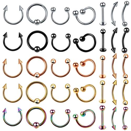 1PC G23 Titanium Nose Lip Ear Cartilage Tragus Piercing