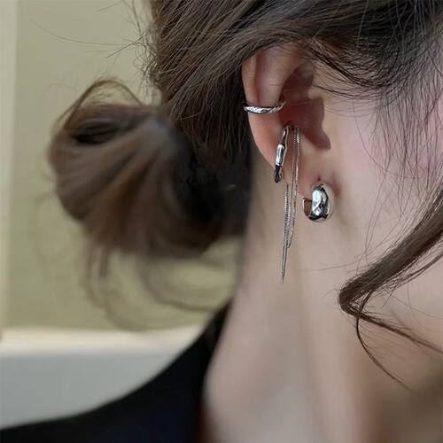 4Pcs Geometric Ear Cuffs without Puncture Women's Clips