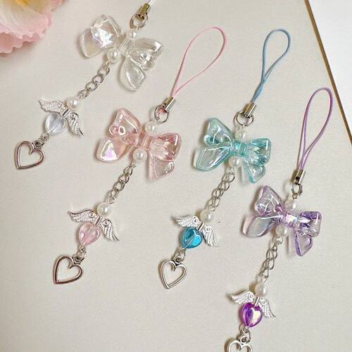 Bowknot Star Keychain for Phone Case Cute Kawaii Bow Love