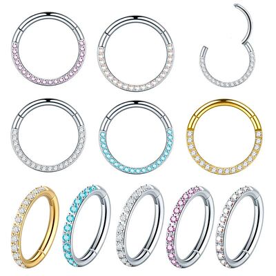 1PC 16G Surgical Steel Hoop Earrings for Women 6/8/10/12mm