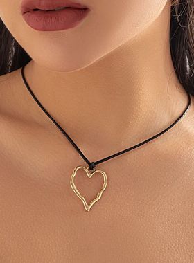 Ingemark Vintage Black Leather Braid Wax Cord Chain