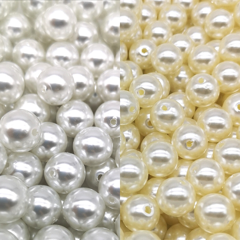 4-12mm Round ABS Cheap Shape Imitation Pearls White Beads