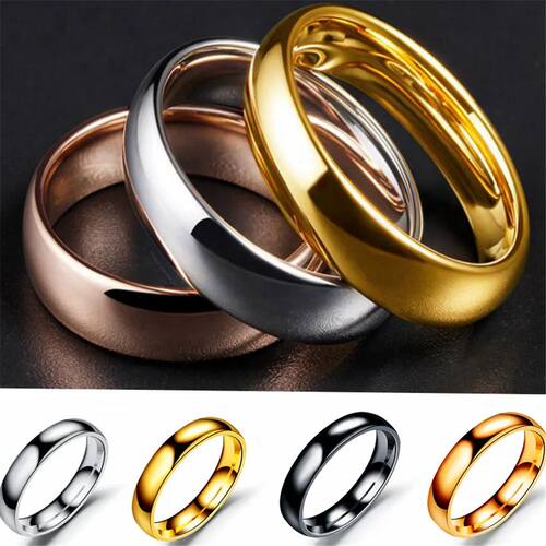 316L Stainless Steel Smooth Src Simple Colorless Couple