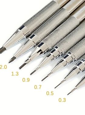 0.3 0.5 0.7 0.9 1.3 2.0mm Mechanical Pencils Set Metal Art D