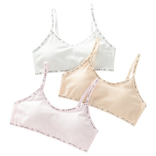 3PCS Young Girls First Training Bra Teenage Sport Puberty Gi