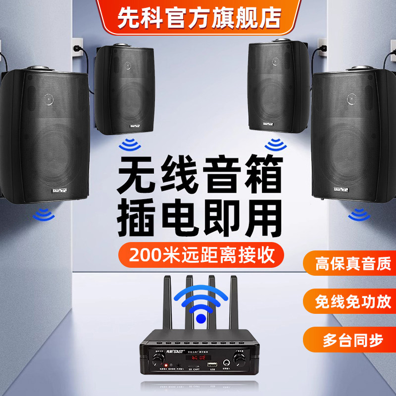先科无线蓝牙壁挂音响店铺专用舞蹈教室餐厅健身房会议室商用音箱