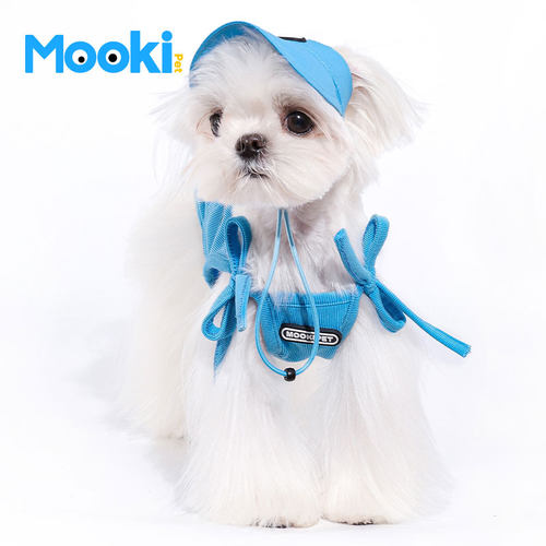 mookipet狗狗防晒帽露耳朵小型犬比熊泰迪雪纳瑞约克夏遮阳帽子