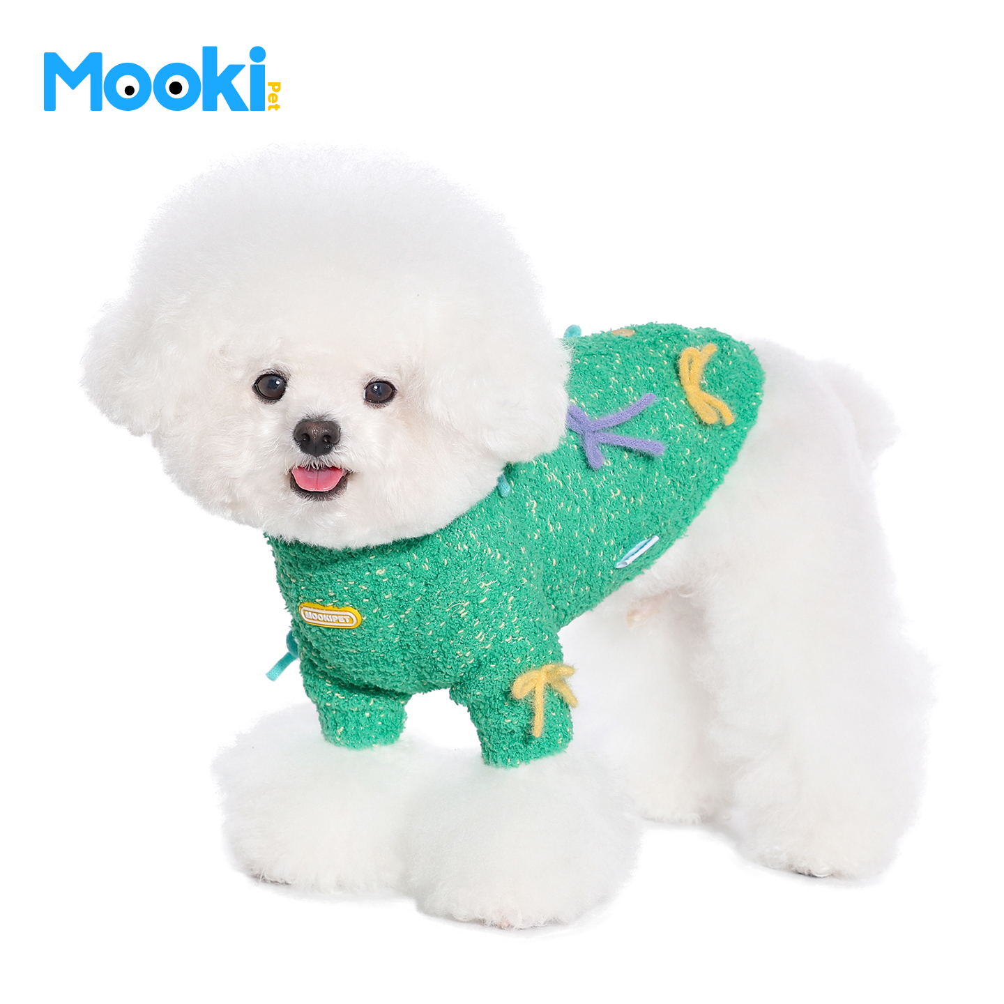 狗狗猫咪彩点混纱蝴蝶结保暖毛衣