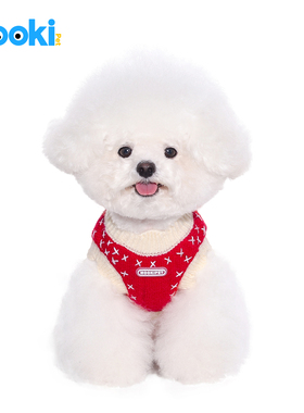 motokipe狗狗猫咪红过年衣服冬比熊小型犬小狗新年背色MK25166毛