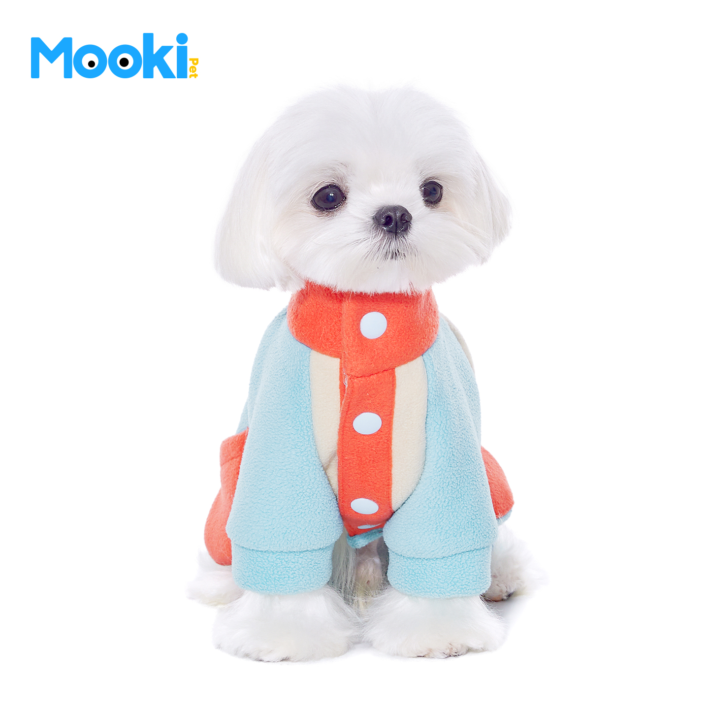 宠物狗狗户外拼色颗粒绒四脚衣