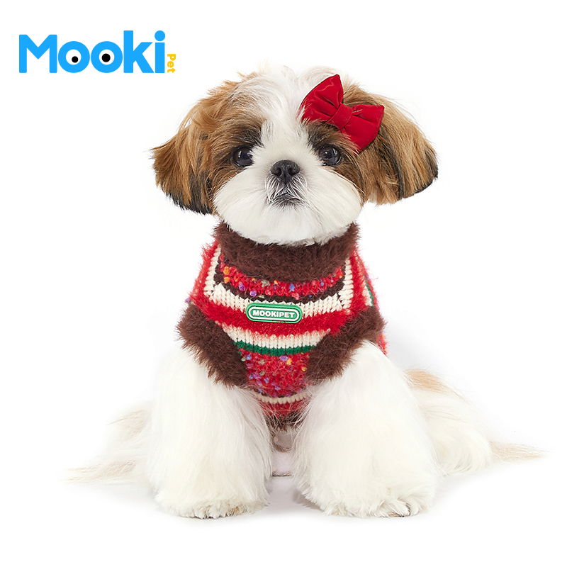 宠物狗狗猫咪圣诞毛衣红色衣服
