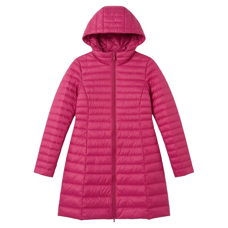 排骨羽绒服女款修身中长款遮屁股洋气高质量巨好看2025新款冬轻薄