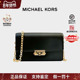 MK迈克高仕女包锁扣时尚 情人节礼物 轻奢翻盖皮革单肩斜挎包