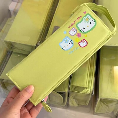 小红书同款kt猫笔袋高颜值可爱ins简约大容量卡通学生文具收纳袋