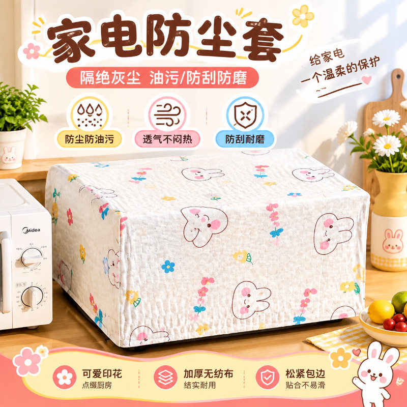 家用厨房家电防尘罩无纺布加厚烤箱微波炉防尘污卡通可爱新防尘套