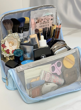 笔袋爆改化妆包立体式可套拉杆箱化妆品收纳袋旅行外出立式便携包