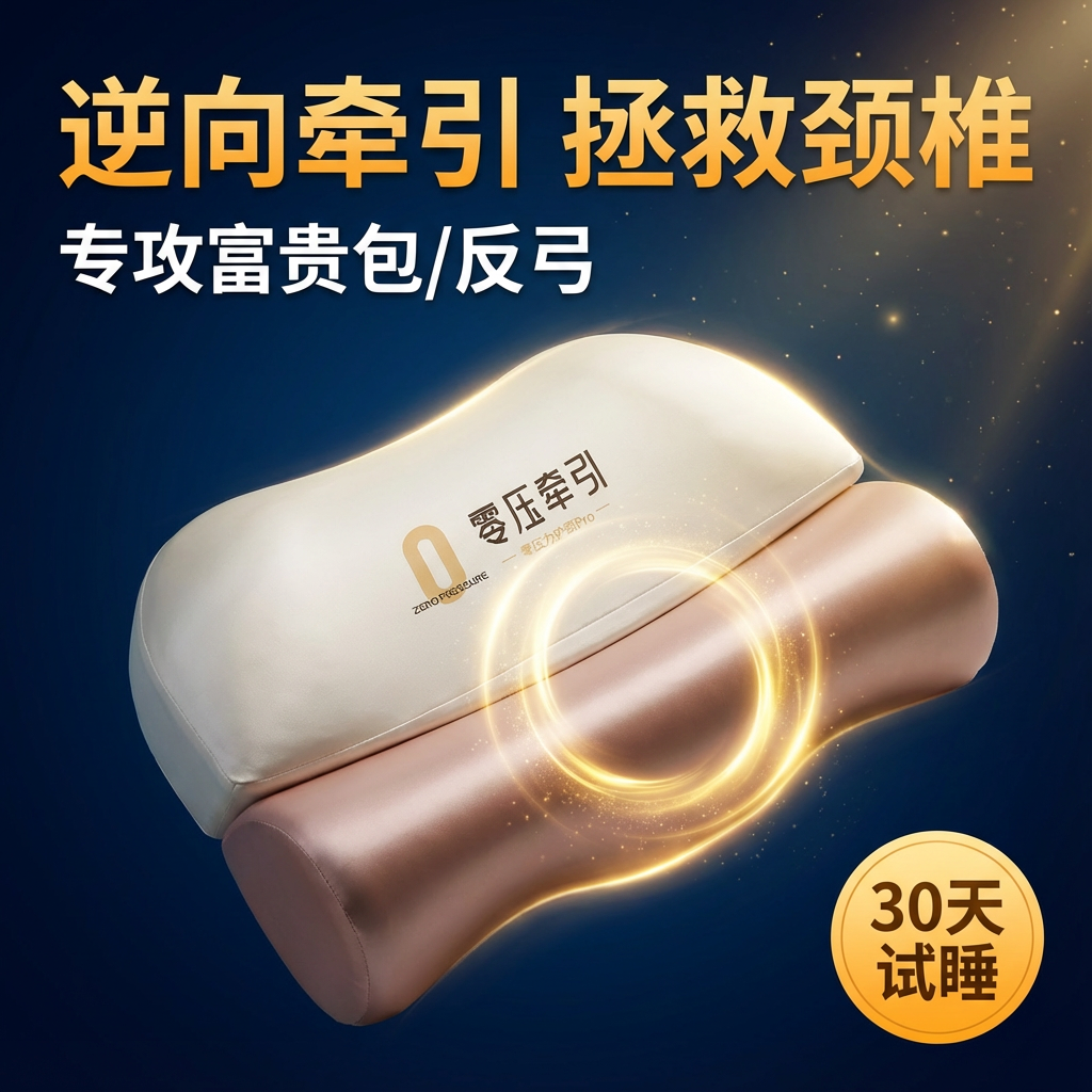 零压深睡记忆棉枕成人护颈椎助睡眠枕头芯一对装家用牵引反弓整头