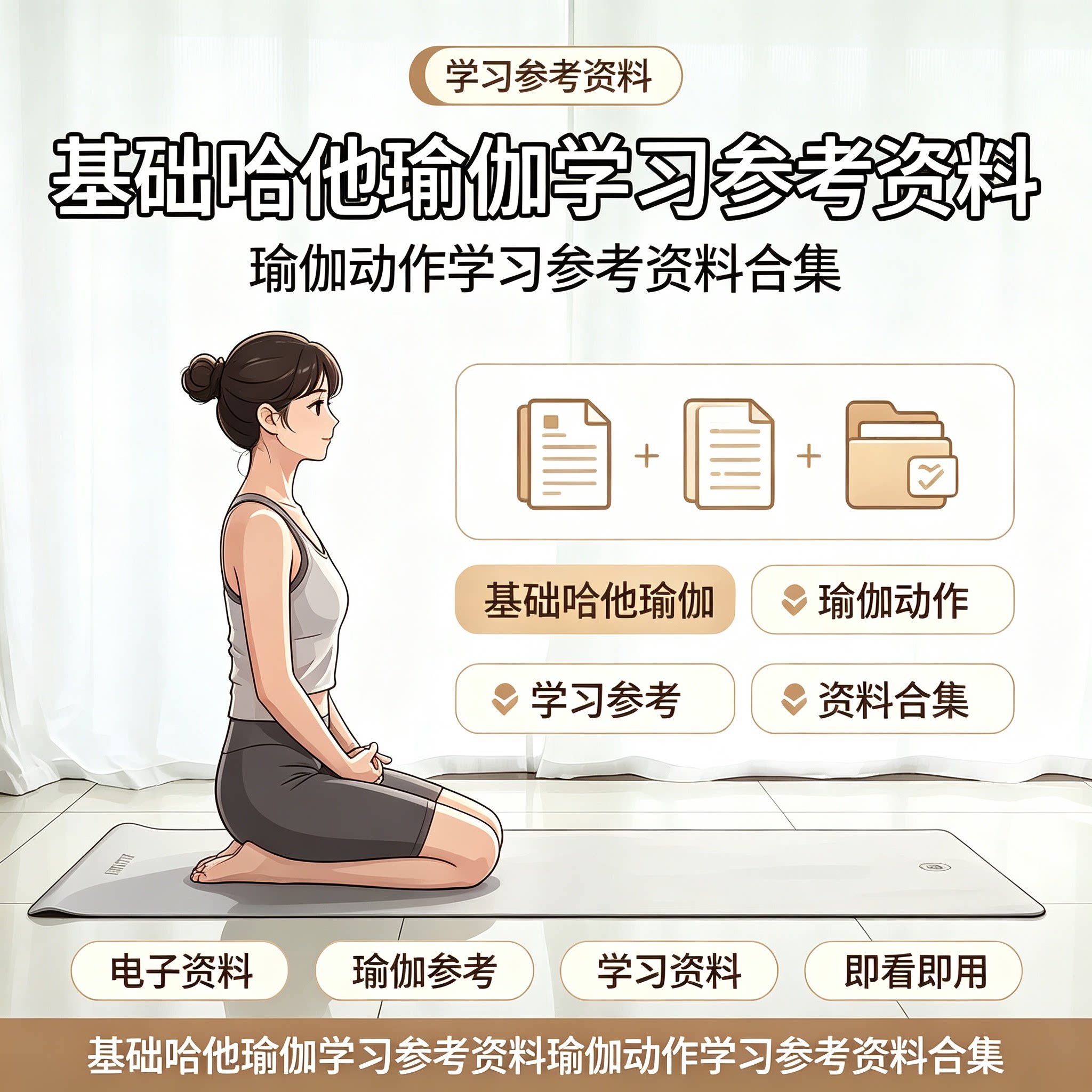 哈他瑜伽初级动作教学实用入门零基础自学全套电子版教程合集