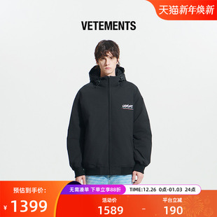 VETEMENTS冬季 棉感生物基纳米皱面料绣花男女羽绒服64710002 新款