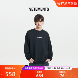 VETEMENTS新款 罗纹圆领套头卫衣64520010 爆裂印花工艺男女同款