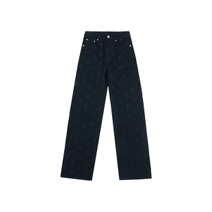 VETEMENTS女款满印提花相近色提花logo工艺 直筒牛仔长裤34166001