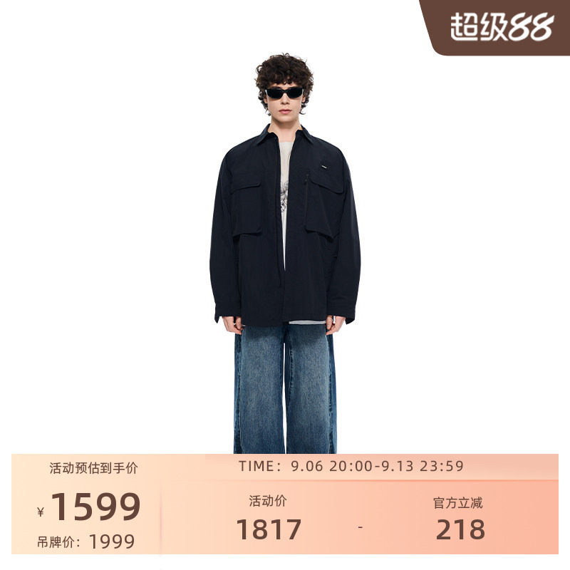 VETEMENTS美式复古工装机能风oversize衬衫版型单夹克36515504图片