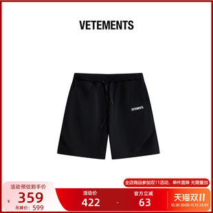 VETEMENTS新款棉潮流男女同款印花工艺针织直筒短裤35363004