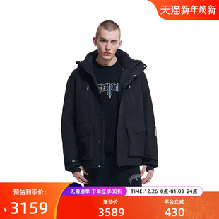 VETEMENTS男女背带设计抗静电无缝压胶90%鹅绒潮流羽绒服35710007