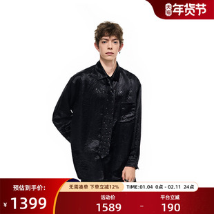 VETEMENTS新款珍珠领带长袖衬衫中性款潮流宽松休闲上衣36130002