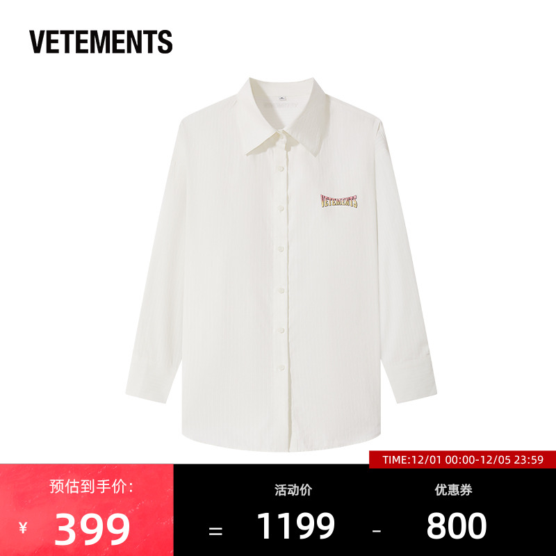 VETEMENTS休闲百搭长袖衬衫