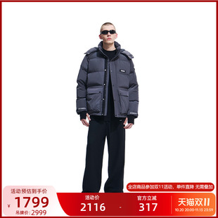 VETEMENTS新款工装风宽松潮流男女中性款90%白鸭绒羽绒服35710006