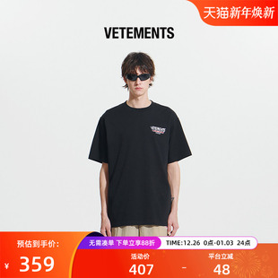 T恤35352006 短袖 VETEMENTS新款 100%棉刺绣直喷印花工艺男女同款